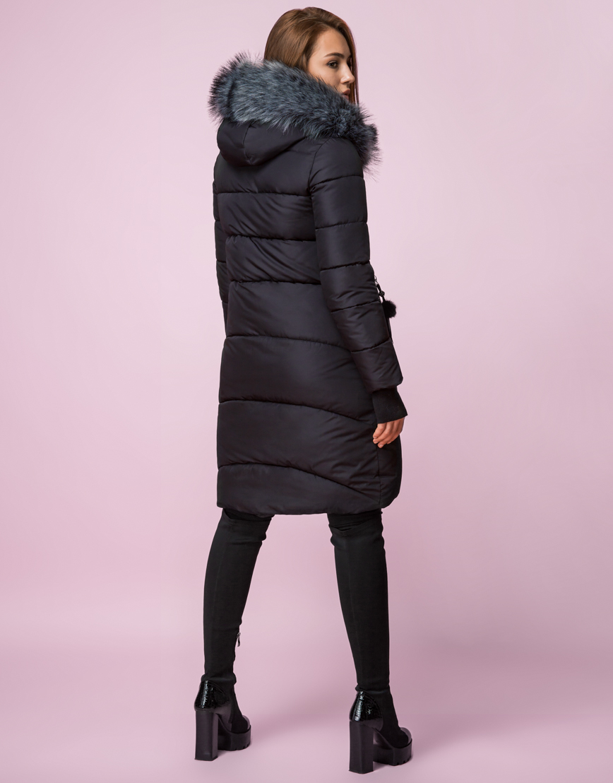 Практичная женская черная куртка модель 8465 фото 3