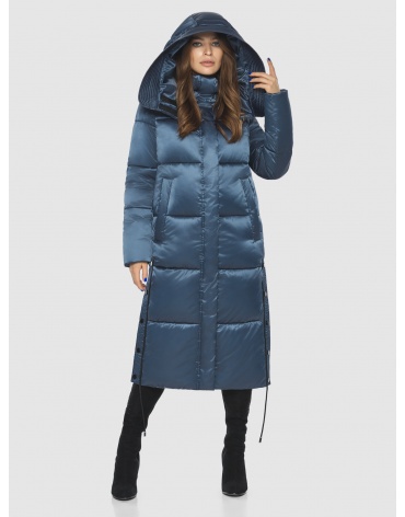 Модная зимняя куртка подростковая синяя 1 женская M6874 фото 1