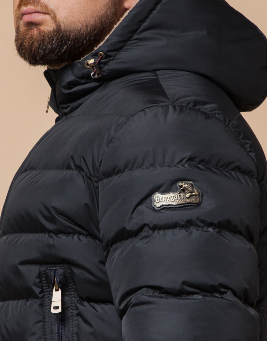 Куртка графитовая дизайнерская на зиму модель 25285 фото 5