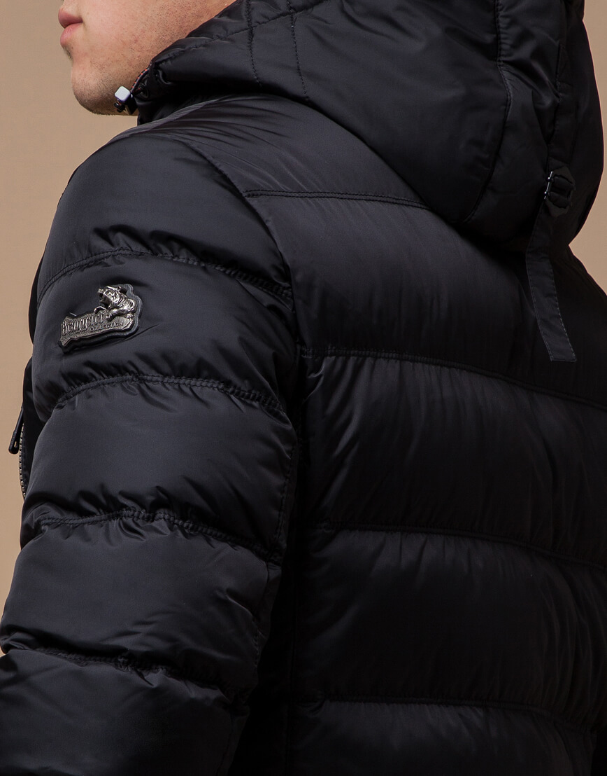 Черная куртка трендового дизайна модель 13542 фото 5