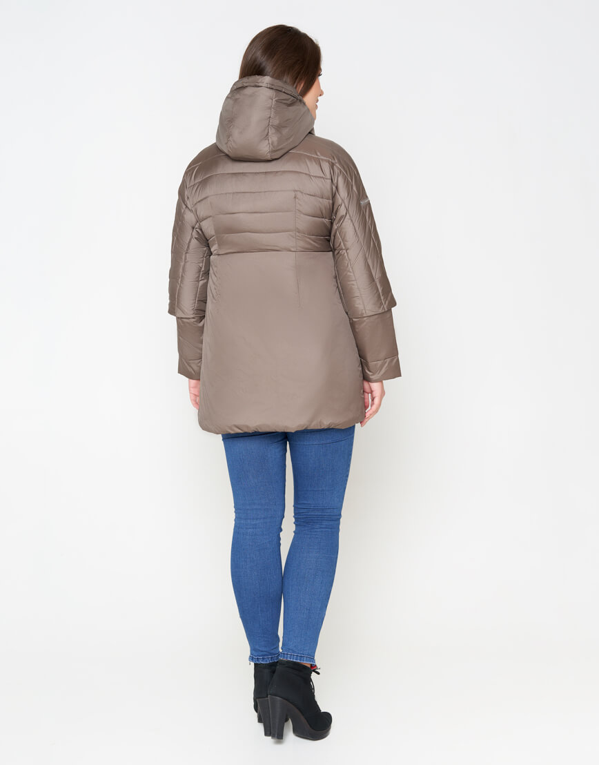 Высококачественная куртка женская цвет капучино модель 535 фото 2