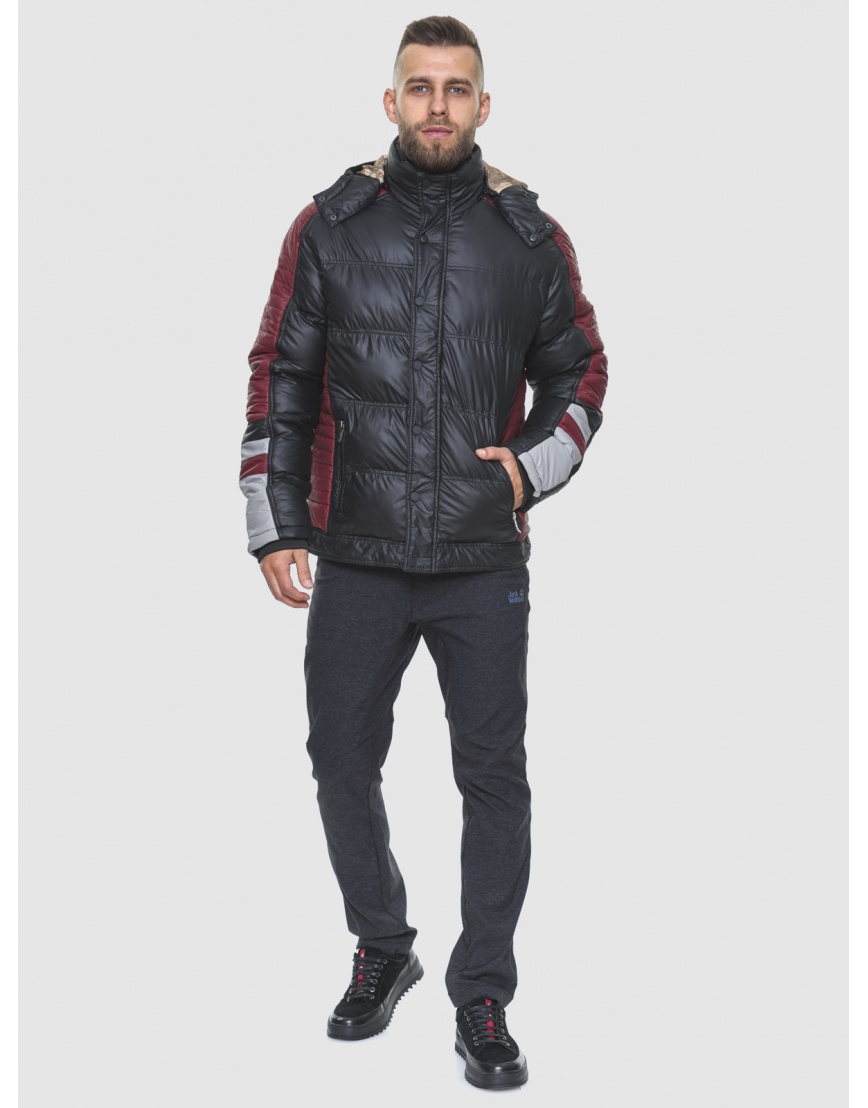50 (L) – последний размер – зимняя куртка Super мужская на кнопках чёрная 200091 фото 2