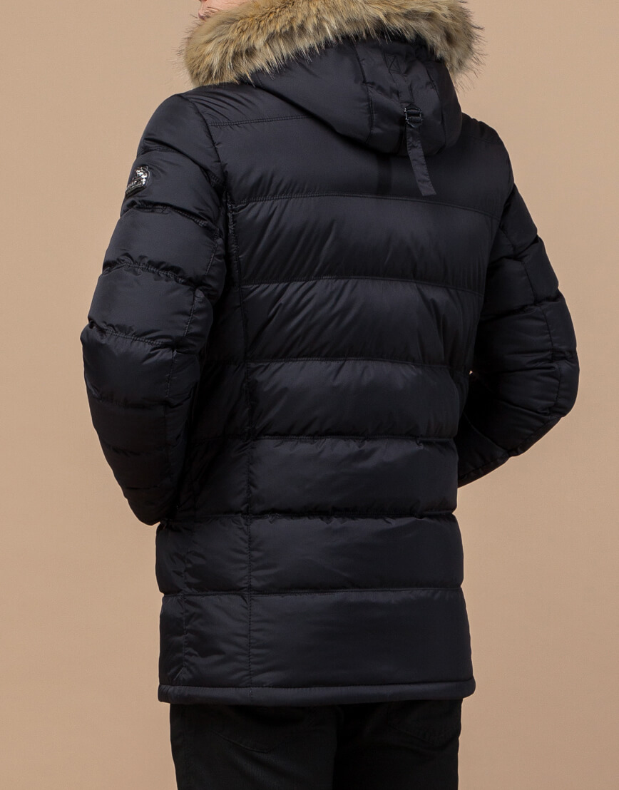 Черная куртка качественного пошива с карманами модель 31042 фото 2