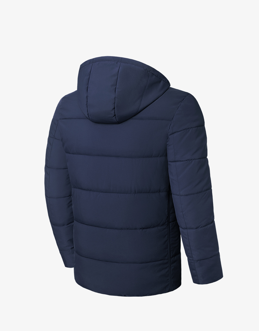 Куртка с карманами темно-синяя зимняя модель 8808 