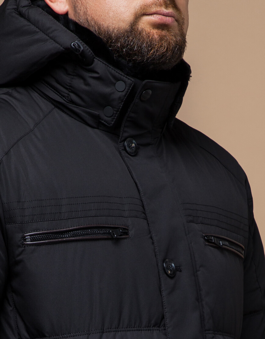 Мужская черная куртка ультрамодная модель 17107