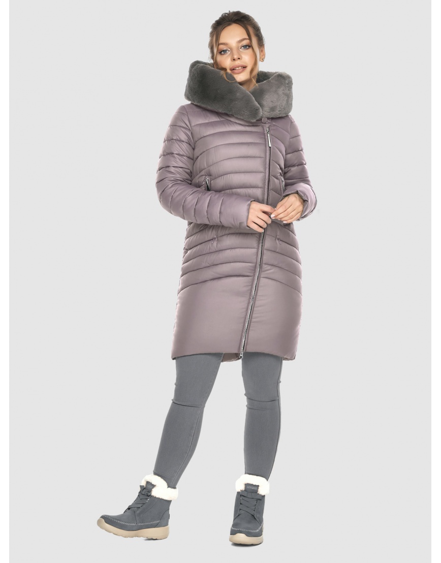 Пудровая оригинальная куртка для подростков на зиму 533-28