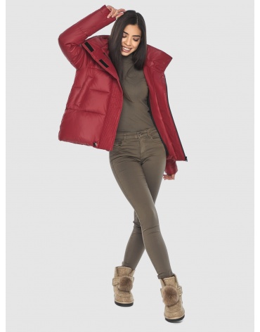 Укороченная подростковая осенне-весенняя куртка красная M6981 фото 1