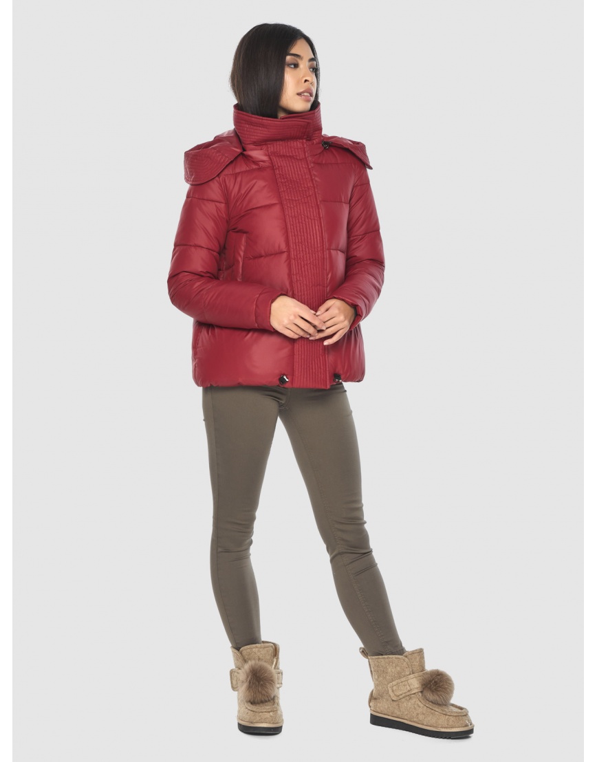 Укороченная подростковая осенне-весенняя куртка красная M6981 фото 5