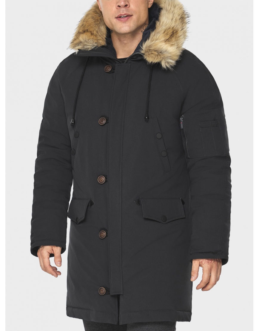 Куртка Braggart тёплая мужская чёрно-синего цвета модель 41255 фото 6