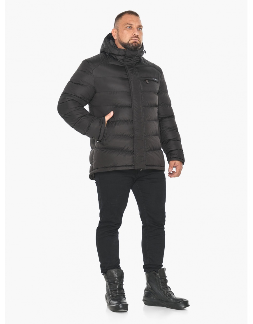 Тёплая мужская куртка Braggart чёрная модель 49768