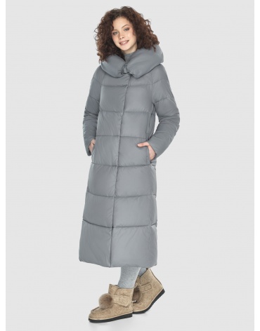 Куртка-пальто подростковая зимняя серая M6530 фото 1