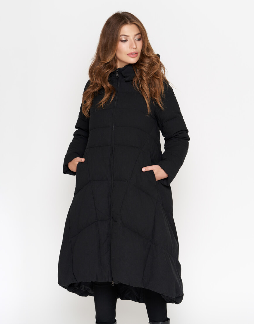 Куртка женская черного цвета комфортная модель 2136 фото 1