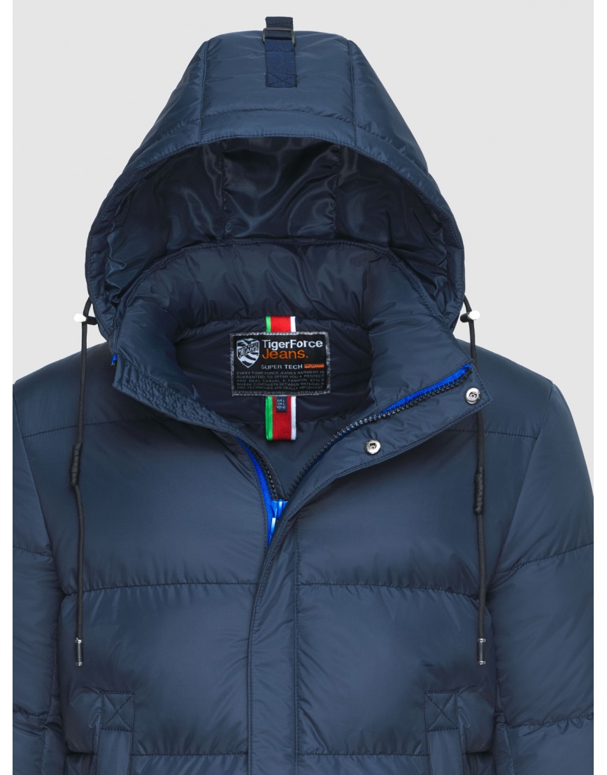 Мужская куртка Тайгер Форс зимняя тёмно-синяя 2885 оптом фото 3