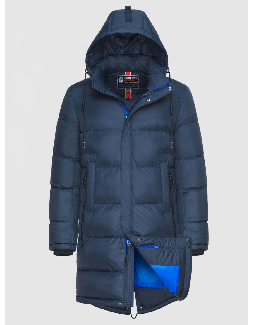 Мужская куртка Тайгер Форс зимняя тёмно-синяя 2885 оптом фото 1
