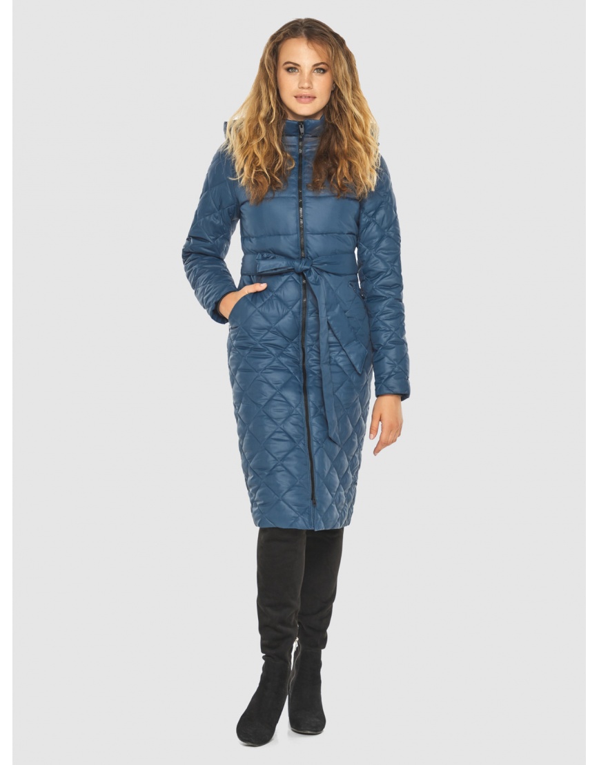 Люксовая синяя куртка женская для осени 60096