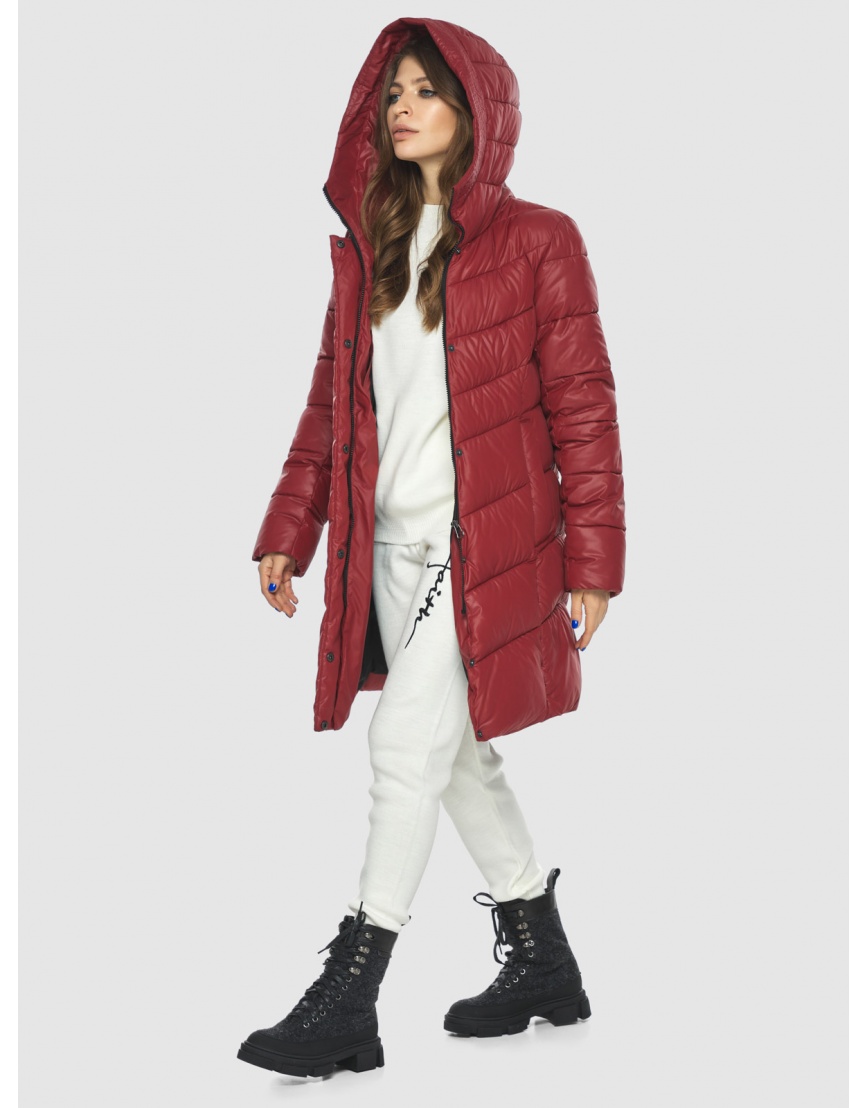 Куртка стильная женская красная осенне-весенняя M6540