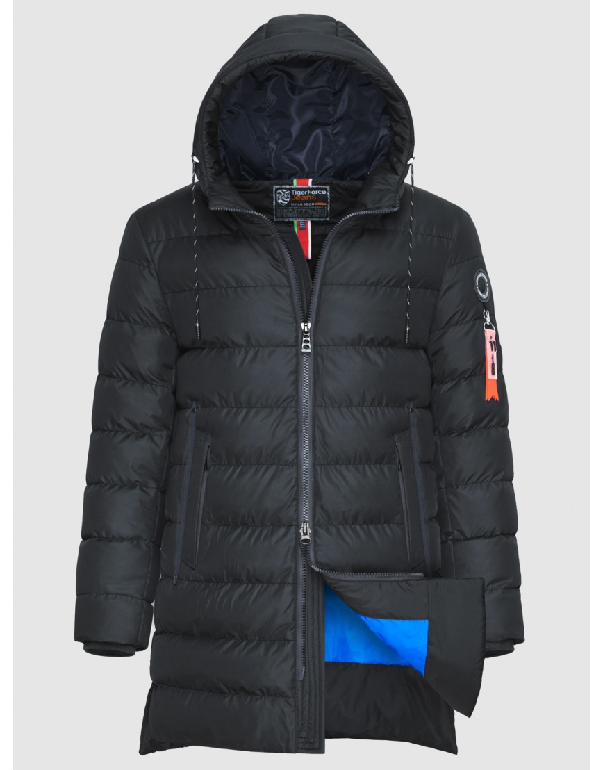 Зимняя мужская тёплая курточка Tiger Force чёрная 2848 оптом