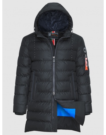 Зимняя мужская тёплая курточка Tiger Force чёрная 2848 оптом фото 1