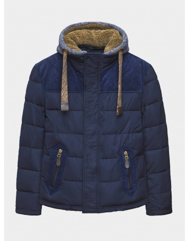 48 (M) – последний размер – зимняя куртка Visual Classic мужская синяя с капюшоном 200097 фото 1