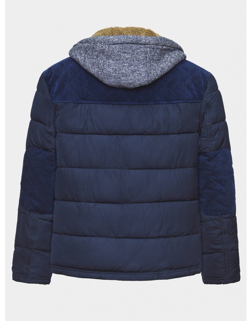 48 (M) – последний размер – зимняя куртка Visual Classic мужская синяя с капюшоном 200097 фото 2
