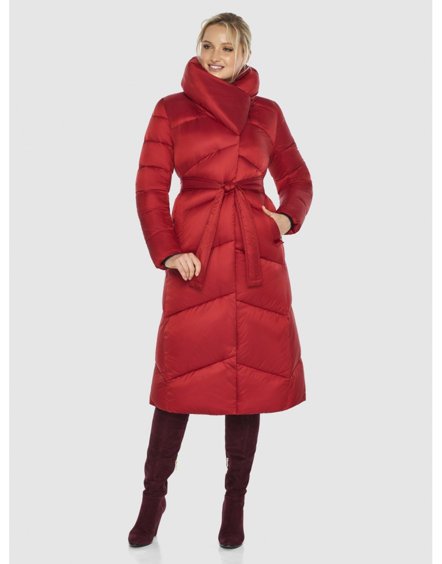 Красная элегантная женская куртка 60035 фото 5