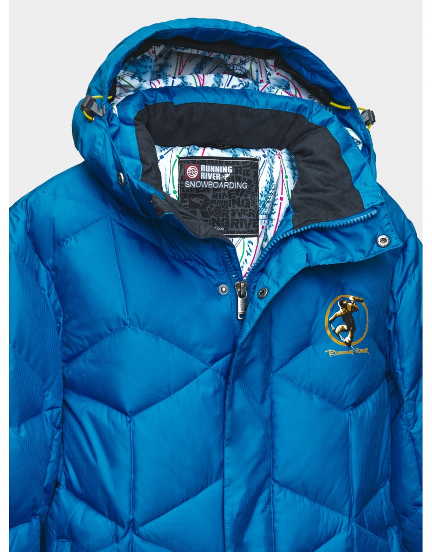 46 (S) – последний размер – зимняя горнолыжная куртка Running River мужская синяя с манжетами 200098 фото 3