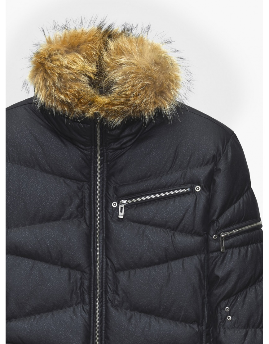 46 (S) – последний размер – зимняя куртка WHS мужская чёрная с опушкой 200131 фото 3