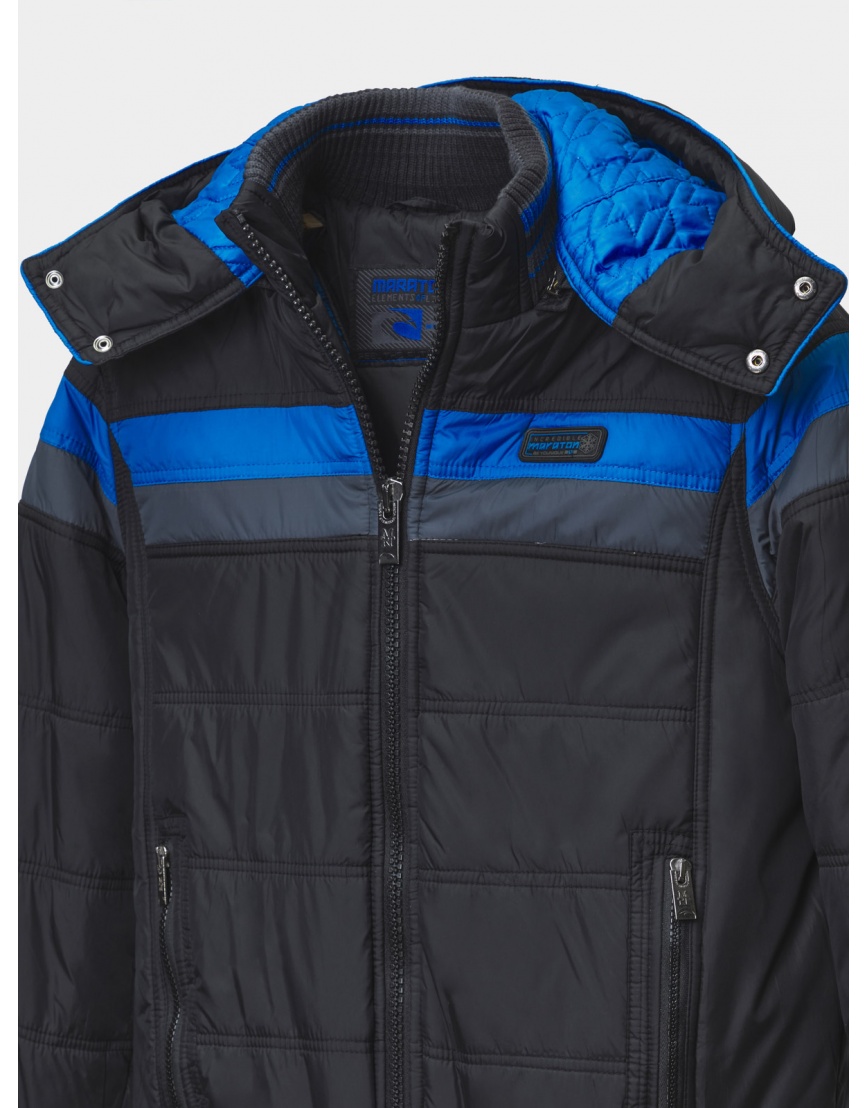 48 (M) – последний размер – куртка с манжетами зимняя Maraton мужская чёрная 200117