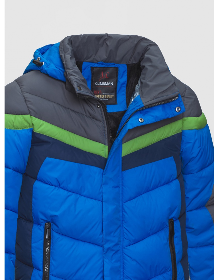 56 (3XL) – последний размер – куртка Climbman синяя мужская зимняя стильная 200085