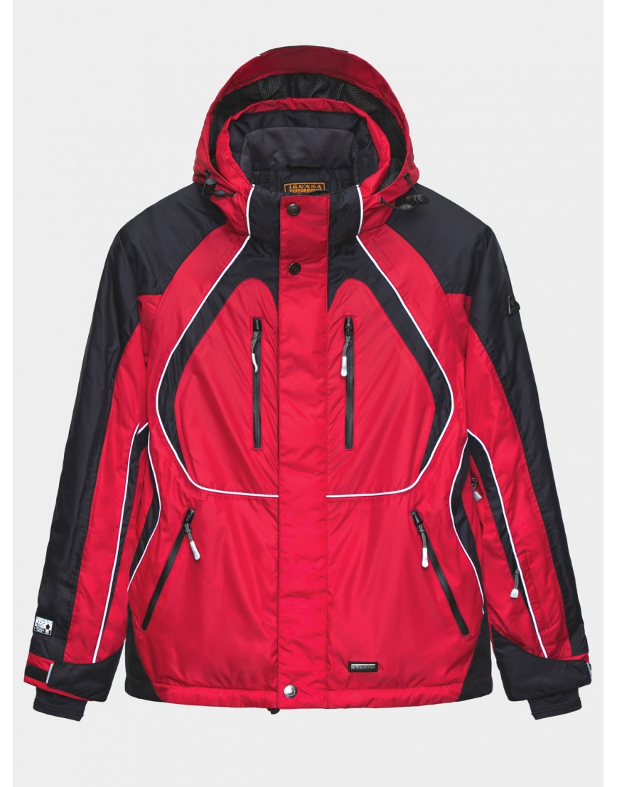 46 (S) – последний размер – горнолыжная куртка с кулиской зимняя Iguana мужская красная 200124 фото 1