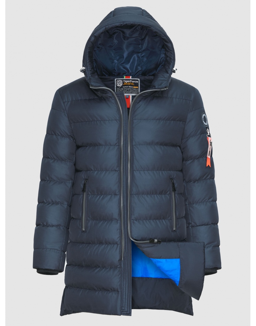 Тёмно-синяя куртка модная мужская Tiger Force 2814