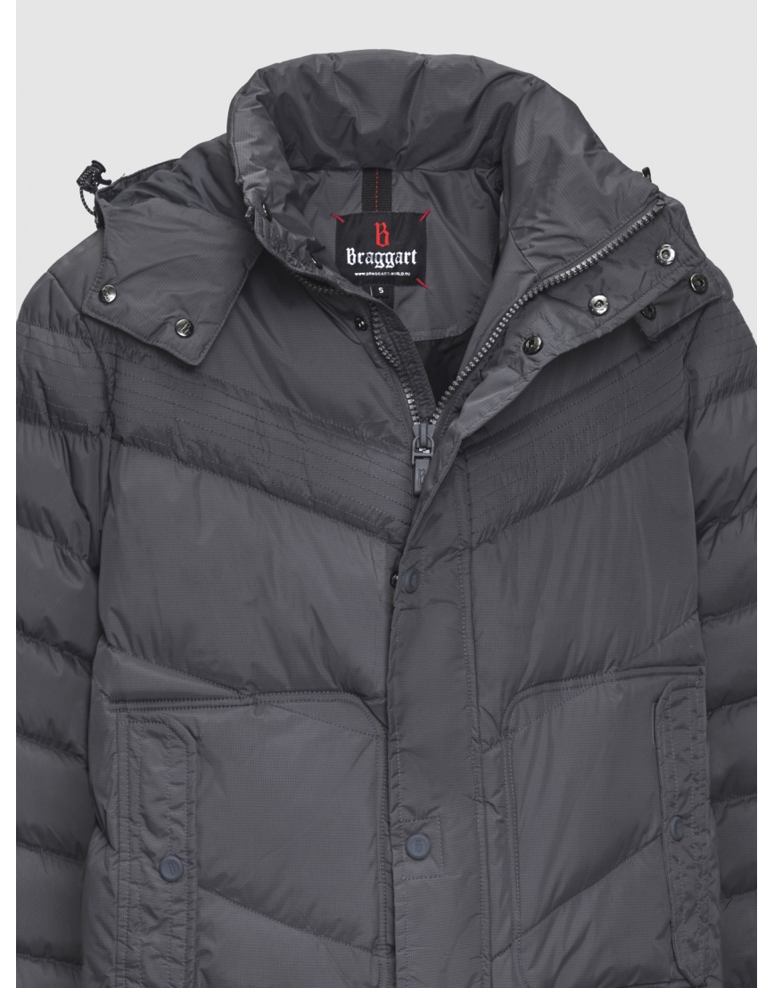 46 (S) – последний размер – куртка удобная Braggart серая мужская зимняя трендовая 200087 фото 4
