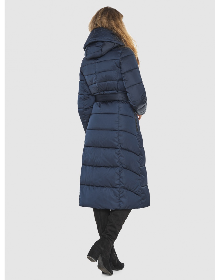 Длинная подростковая синяя куртка зимняя 60015 фото 4