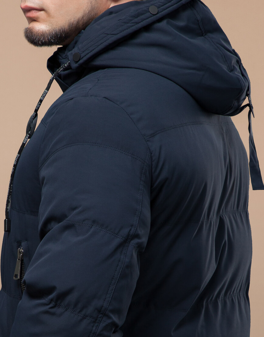 Куртка зимняя темно-синяя молодежная модель 25040 фото 6