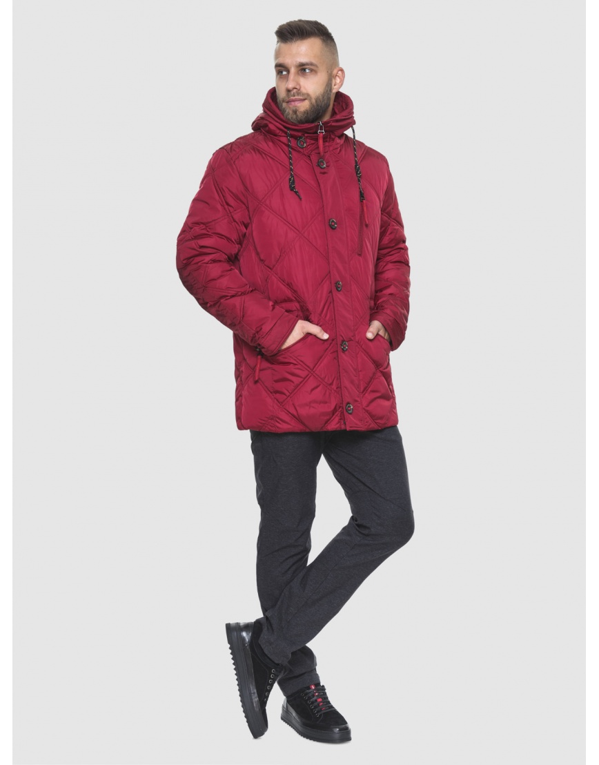 Дизайнерская куртка красного цвета 12481 фото 4