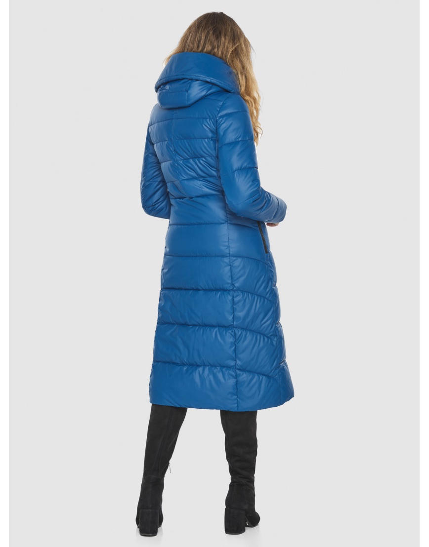Куртка стильная для девушек-подростков зимняя аквамариновая 60015 фото 4