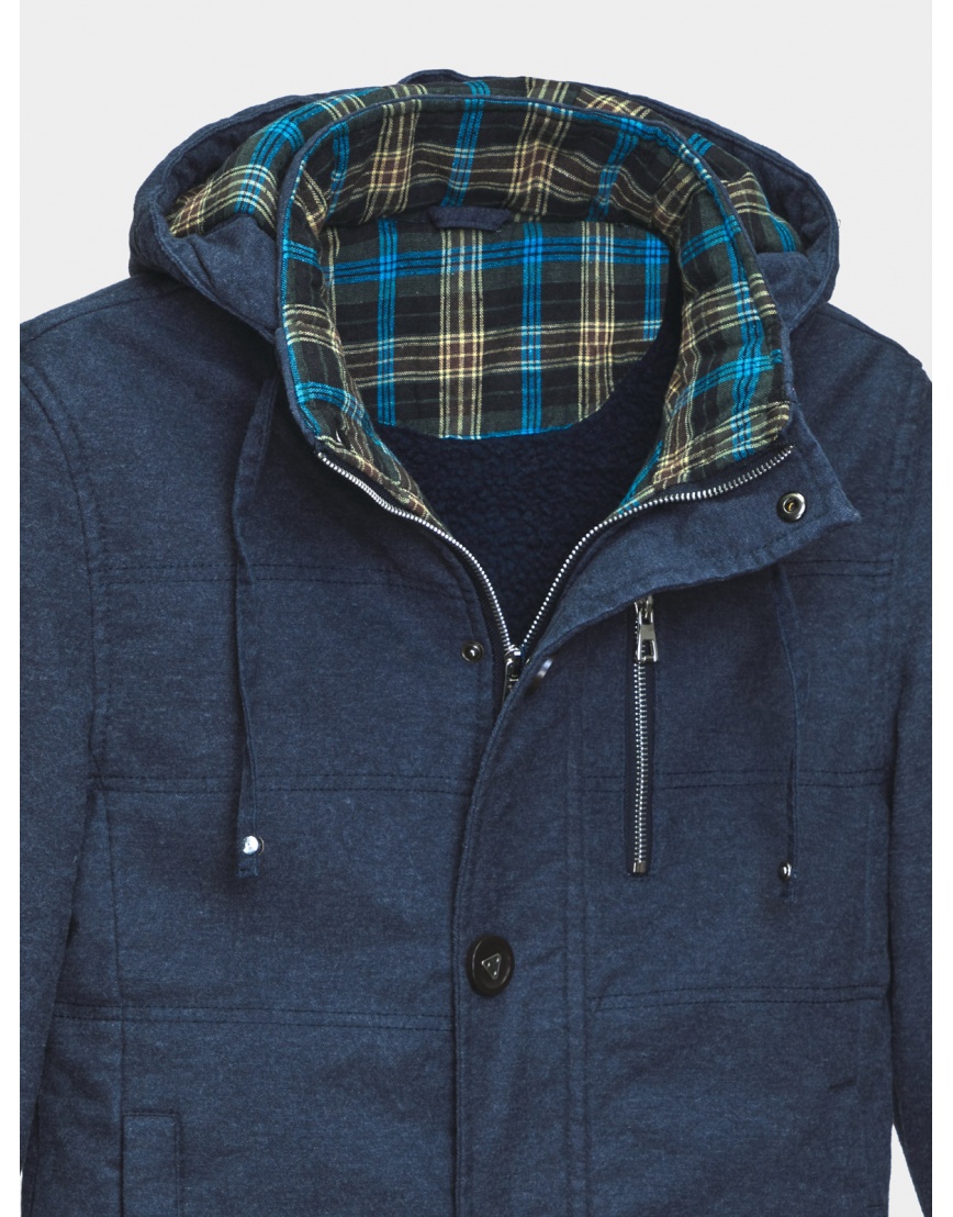 48 (M) – последний размер – куртка с удобными карманами зимняя Harmont & Blaine мужская синяя 200108 фото 3