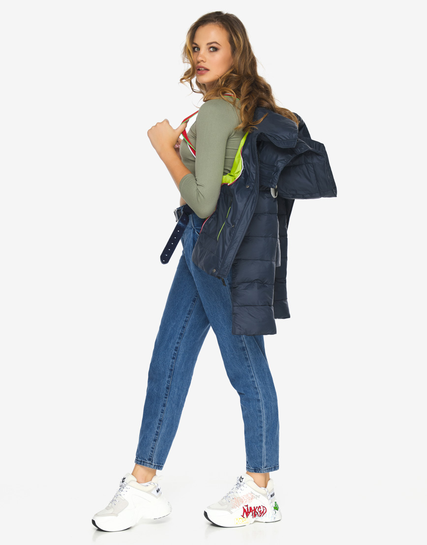 Куртка Youth темно-синяя брендовая подростковая модель 21470 фото 1
