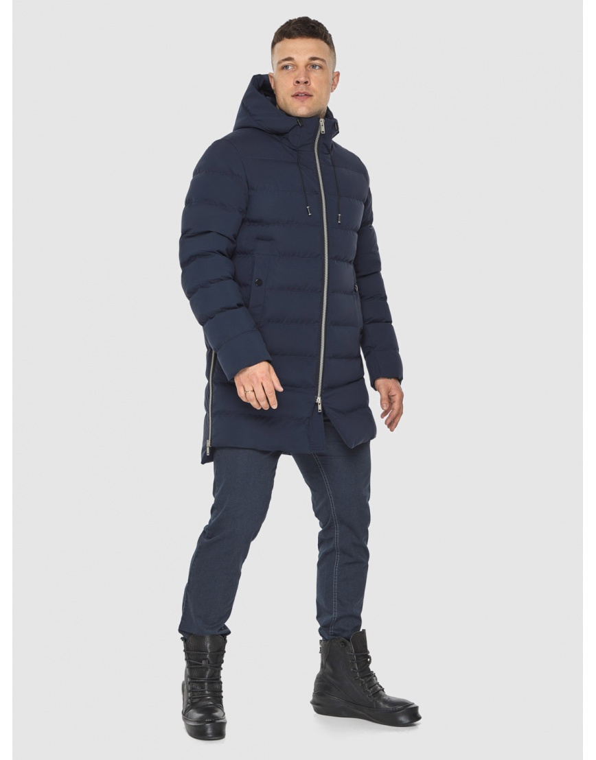 Модная мужская куртка Braggart зимняя тёмно-синяя модель 49023 фото 6