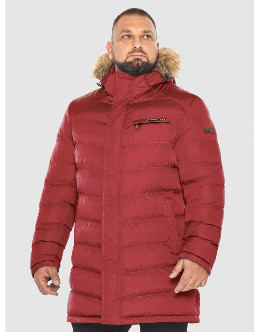 Бордовая куртка мужская Braggart модель 49718