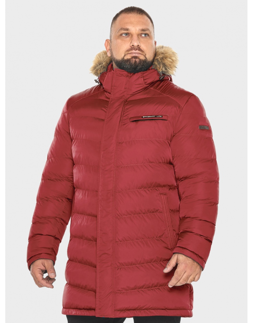 Бордовая куртка мужская Braggart модель 49718