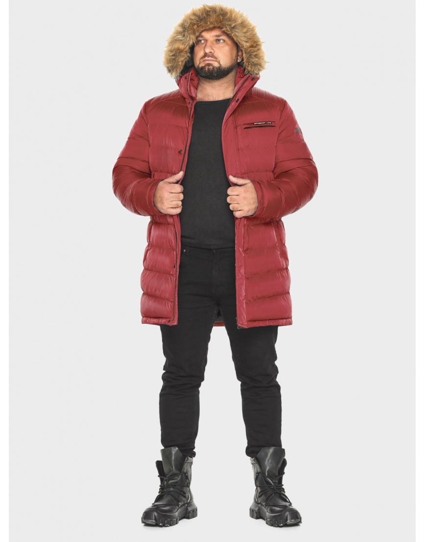 Бордовая куртка мужская Braggart модель 49718 фото 6