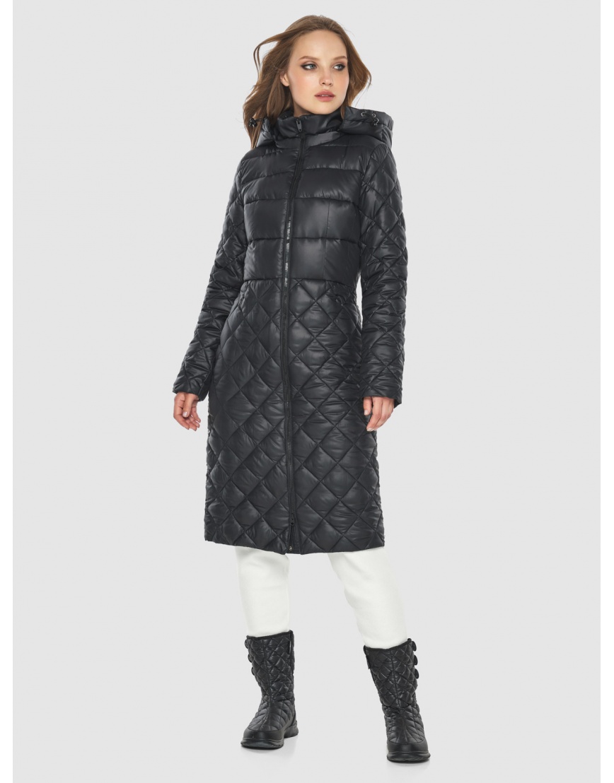 Чёрная осенняя стильная куртка для подростков-девушек 60096