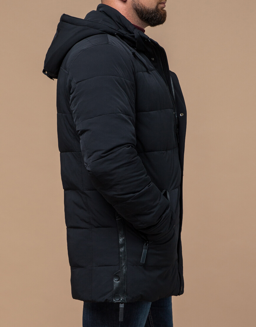 Черная зимняя куртка трендовая модель 15625 фото 2
