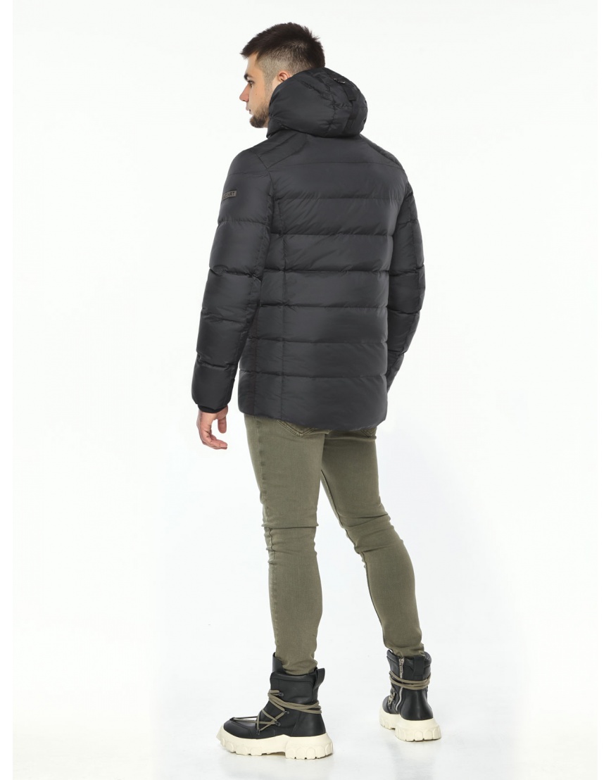Графитовая мужская укороченная куртка Braggart для зимы модель 37055