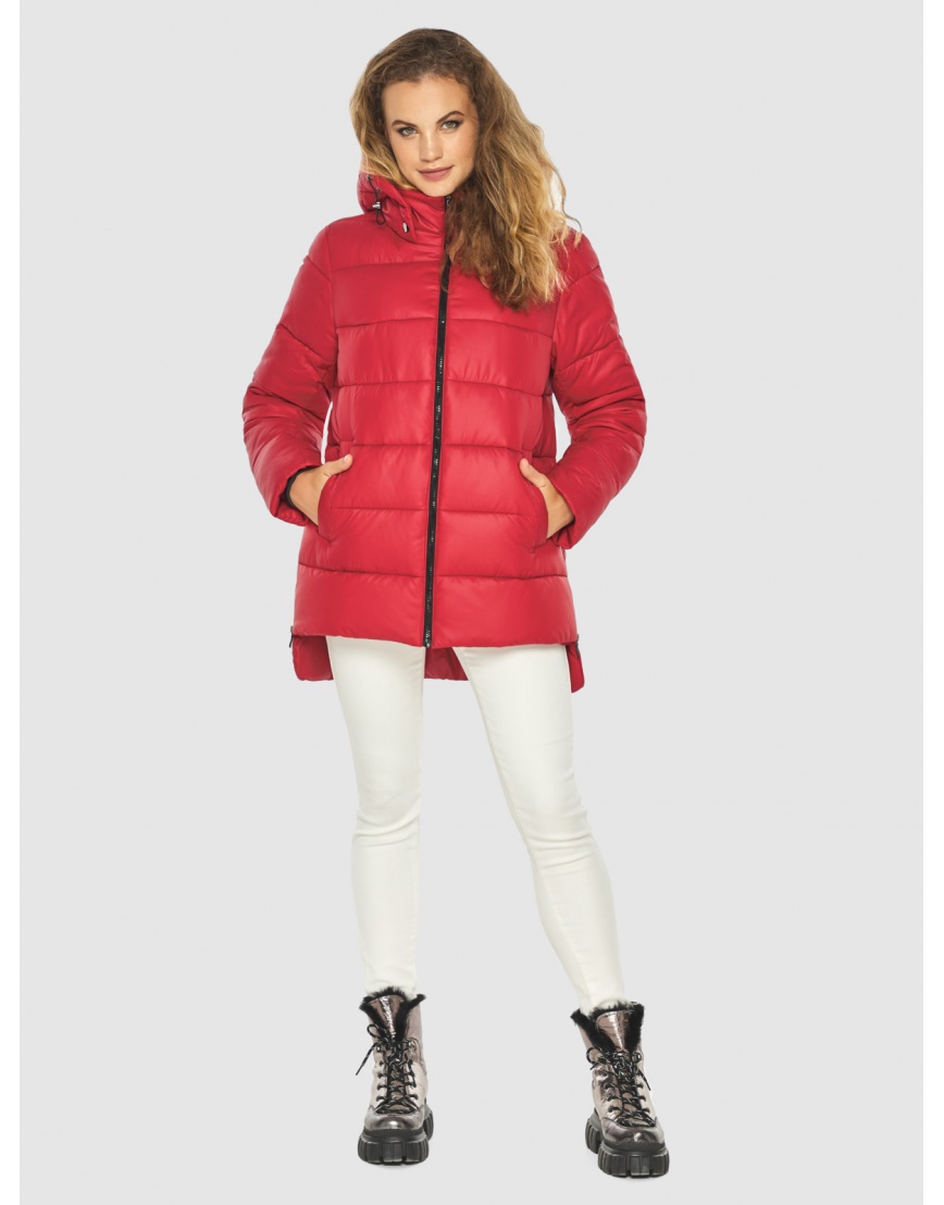 Трендовая осенне-весенняя куртка красная женская 60041