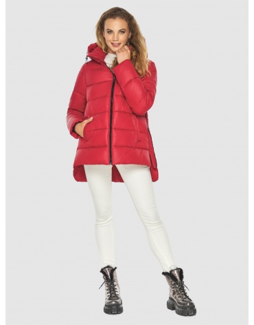 Трендовая осенне-весенняя куртка красная женская 60041 фото 1