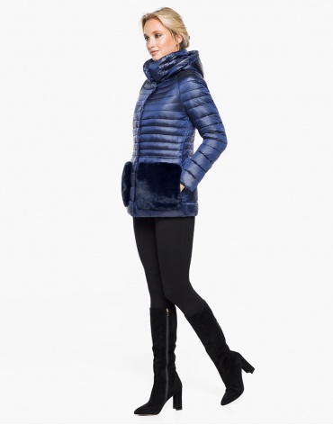 Современная сапфировая осенне-весенняя женская куртка Braggart модель 15115 фото 1