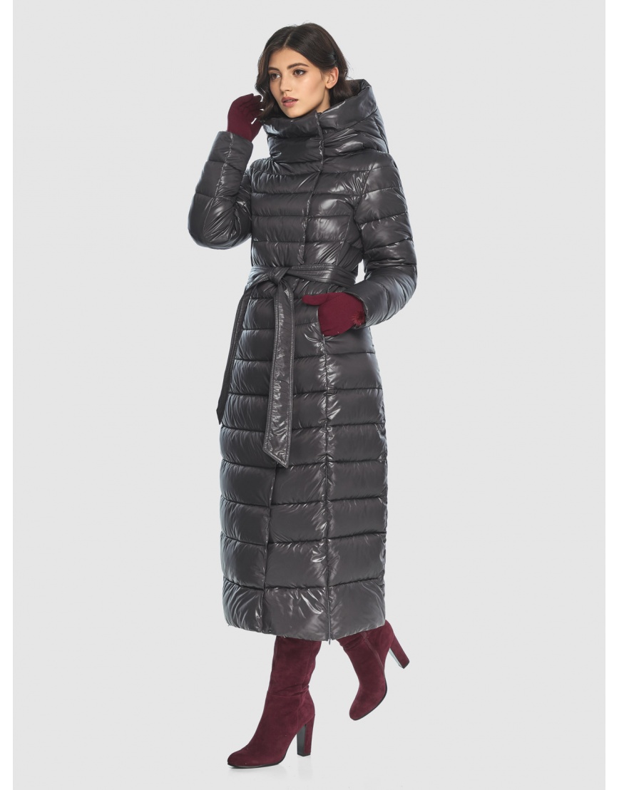 Куртка-пальто удобная подростковая серая для зимы M6210