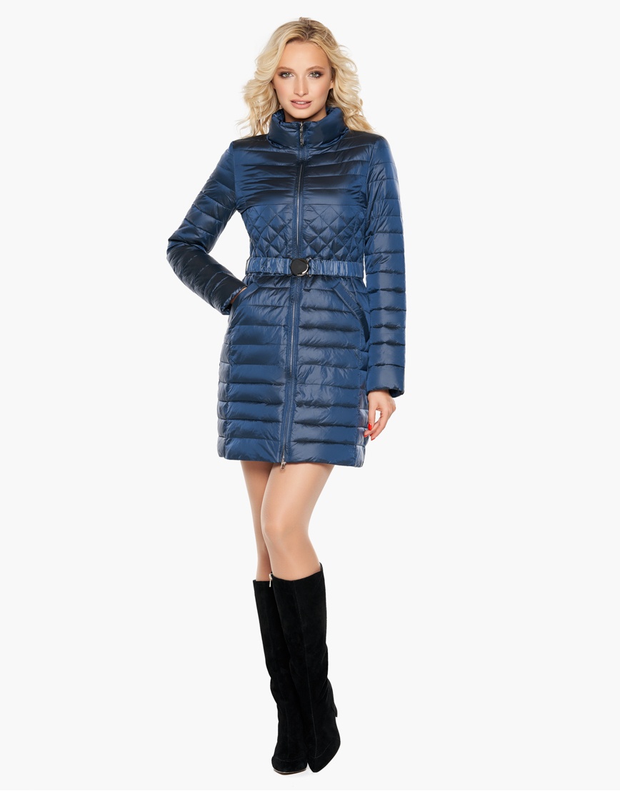 Женская куртка Braggart с карманами осенне-весенняя цвет темная лазурь модель 39002